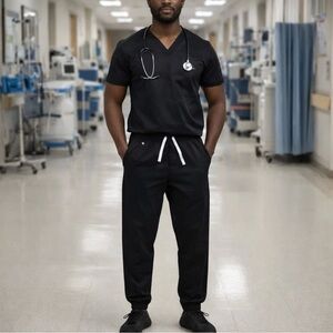 FIGS Tansen Jogger Pants Mens 4XL Black Scrub Stretch Pockets